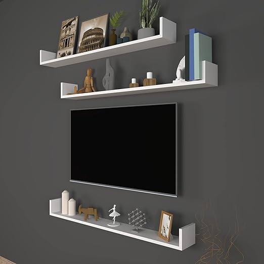Set of 3 Wall Shelves for Entryway