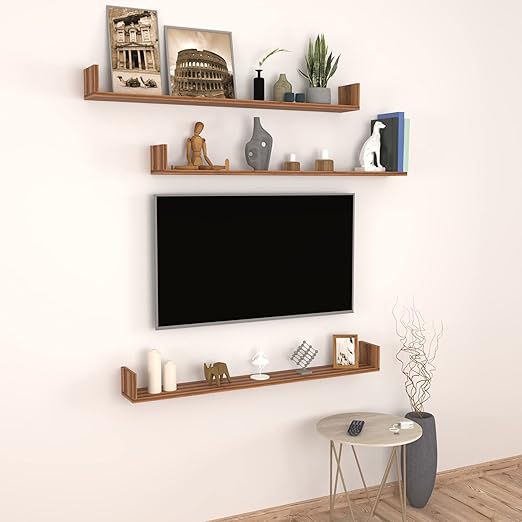 Set of 3 Wall Shelves for Entryway