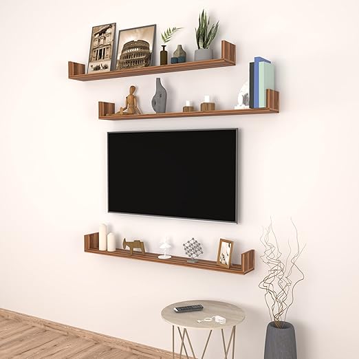 Set of 3 Wall Shelves for Entryway