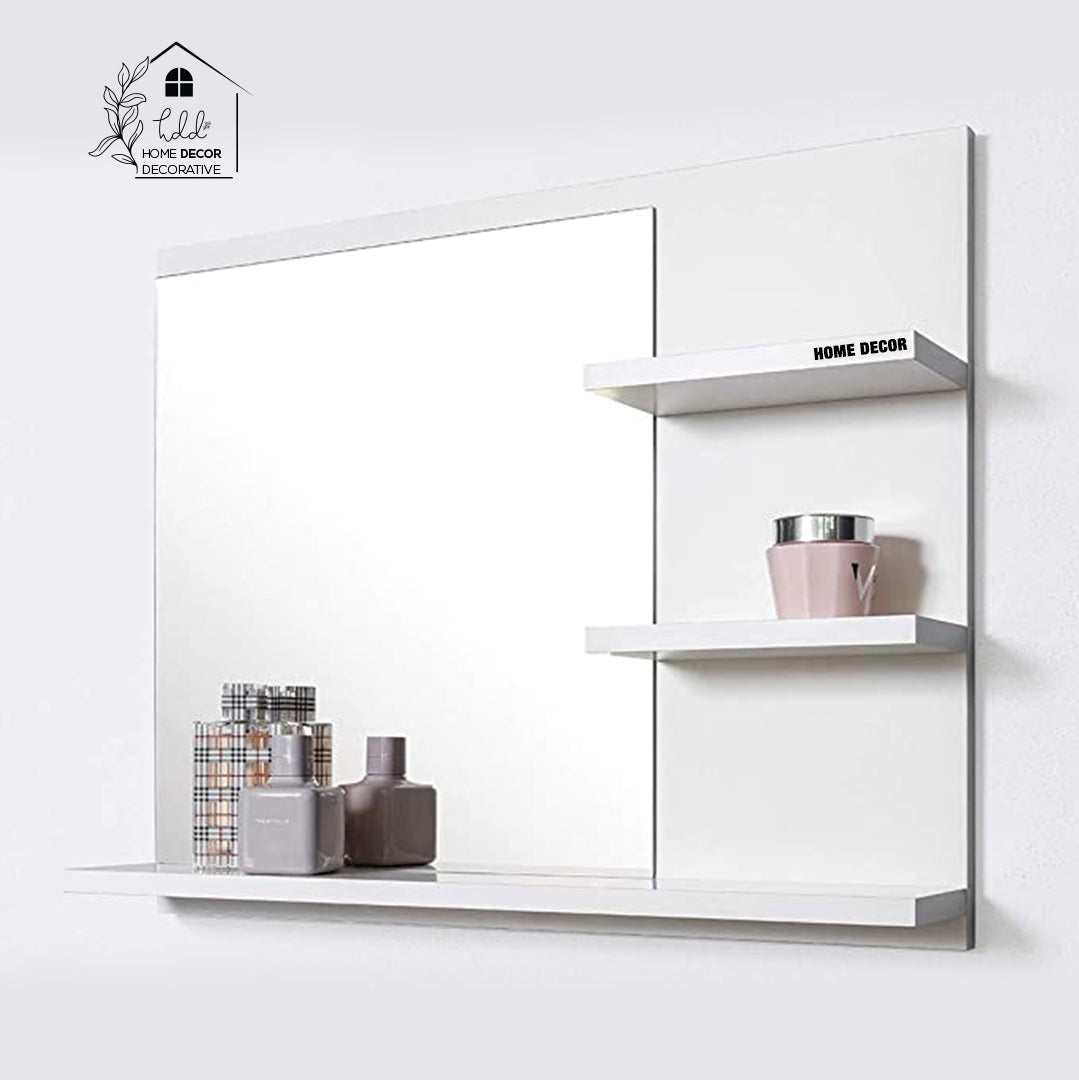 White Bathroom Mirror Wall Cabinet