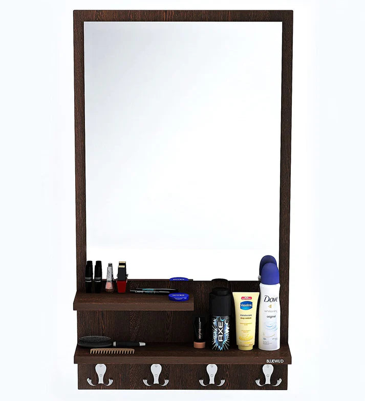 Stylish Decorative Wall Mirror with Storage Shelves