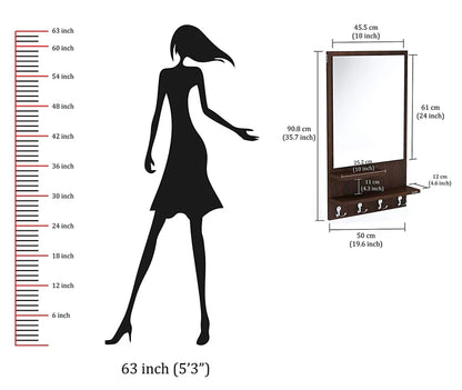 Stylish Decorative Wall Mirror with Storage Shelves