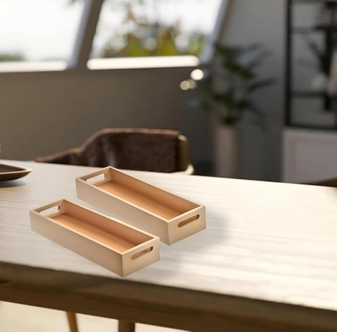 Wooden Serving Tray/ (2 Piece)