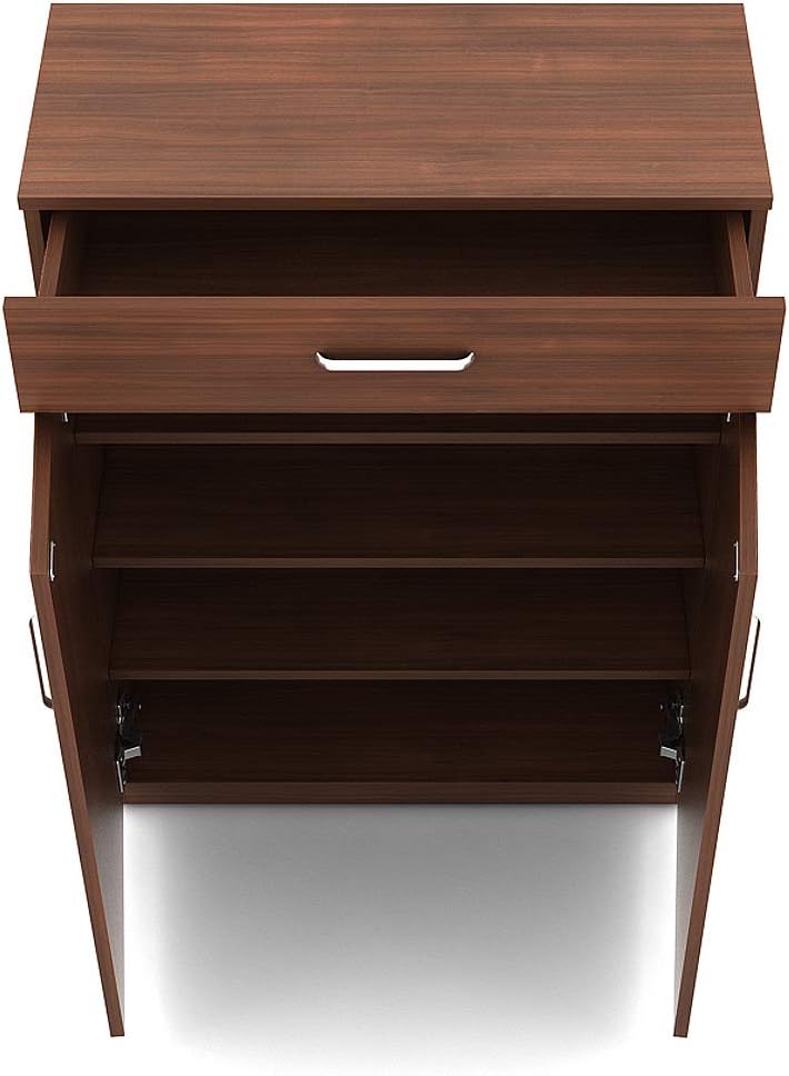 Wood Shoe Rack with 2 Door and 1 Drawer