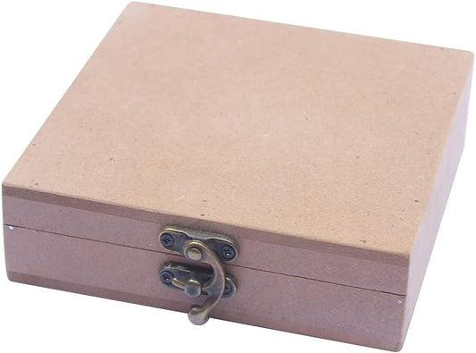 Plain MDF Wood Blank Square Box for Painting