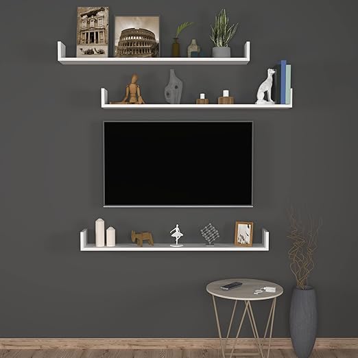 Set of 3 Wall Shelves for Entryway