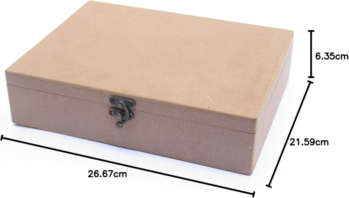 Plain MDF Wood Blank Rectangular Box for Painting