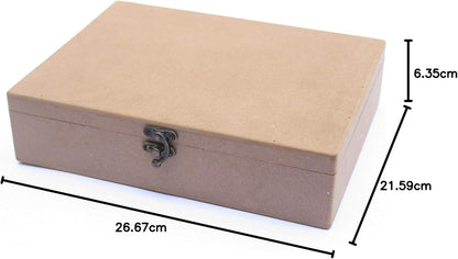 Plain MDF Wood Blank Rectangular Box for Painting