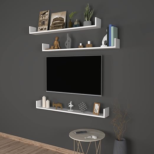Set of 3 Wall Shelves for Entryway
