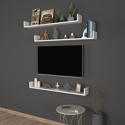 Set of 3 Wall Shelves for Entryway