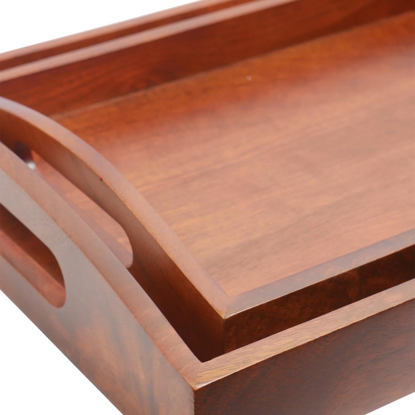 Premium Handcrafted Serving Wooden (Tray set of 2)