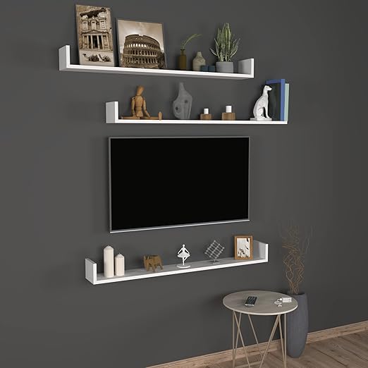 Set of 3 Wall Shelves for Entryway