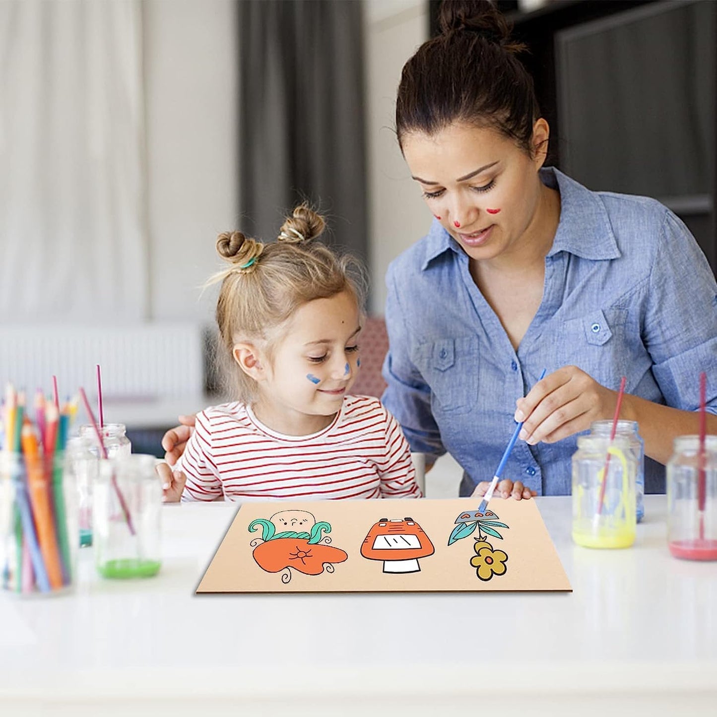 12 Pack MDF Wood Board for Crafts