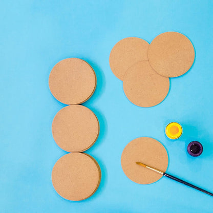 MDF Plain Wooden Coasters Shaped Blank