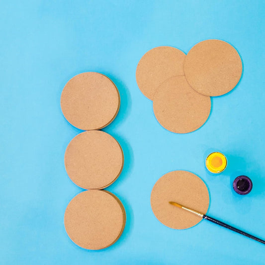 MDF Plain Wooden Coasters Shaped Blank