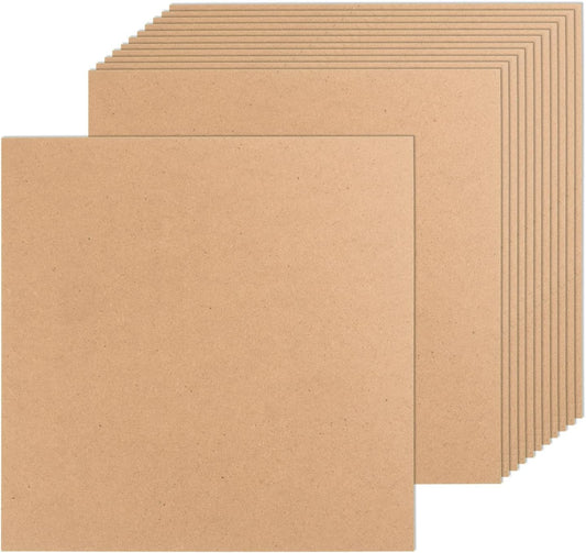 12 Pack MDF Wood Board for Crafts
