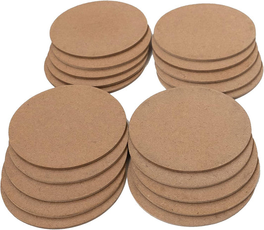 MDF Plain Wooden Coasters Shaped Blank