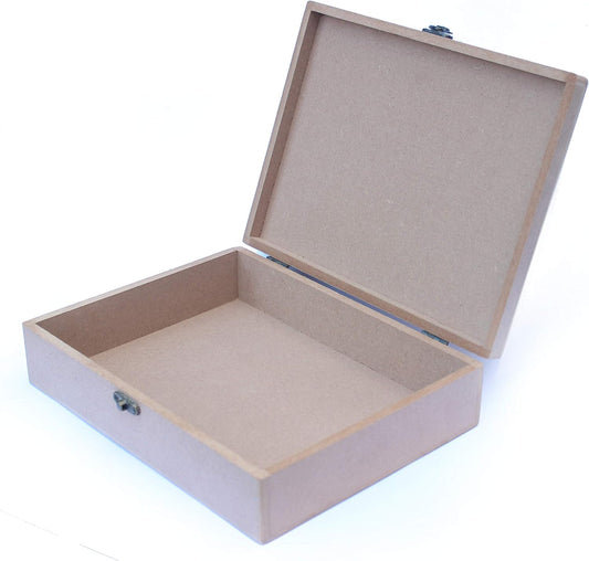 Plain MDF Wood Blank Rectangular Box for Painting