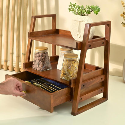 Premium Handcrafted Versatile Organizer with Drawer