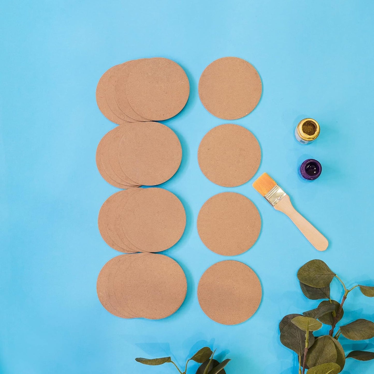 MDF Plain Wooden Coasters Shaped Blank