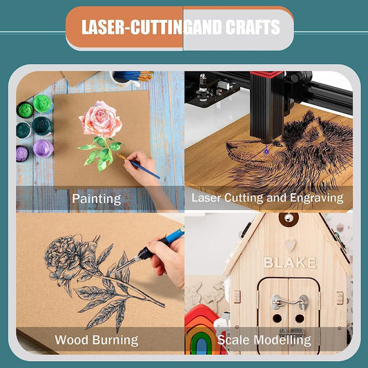 12 Pack MDF Wood Board for Crafts