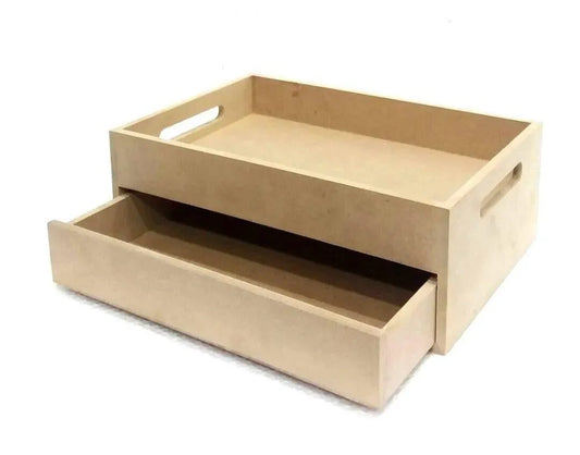 Plain DIY MDF Table Organizer for Crafts - Unfinished