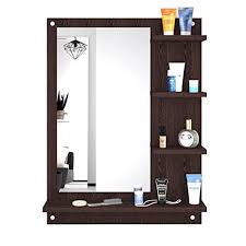 Unique Wall Mount Dressing Mirror with Shelves