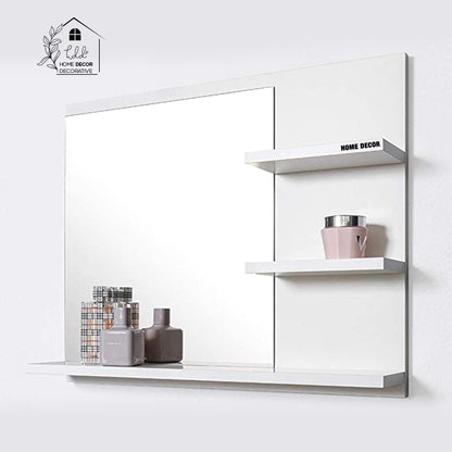 White Bathroom Mirror Wall Cabinet