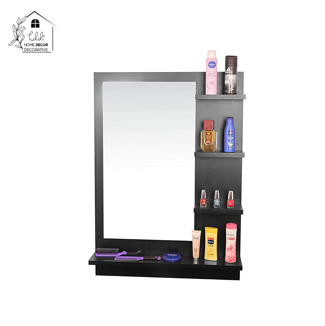 Unique Wall Mount Dressing Mirror with Shelves