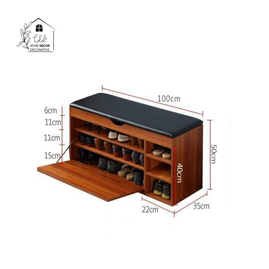 Premium Entrance Shoes Rack with Seat Cushion